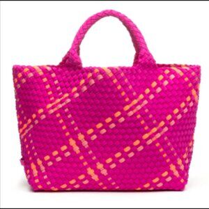 Naghedi St. Barths Small Tote, Sunset Plaid